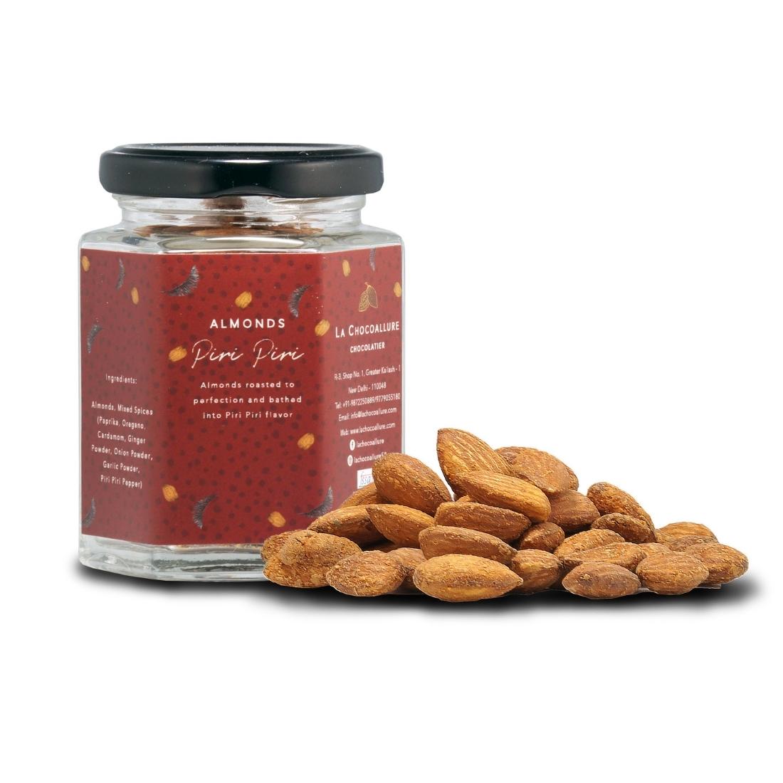 Piri Piri ( Peri Peri) Almonds - Crunchy Snack Infused with Exotic Spice Blend