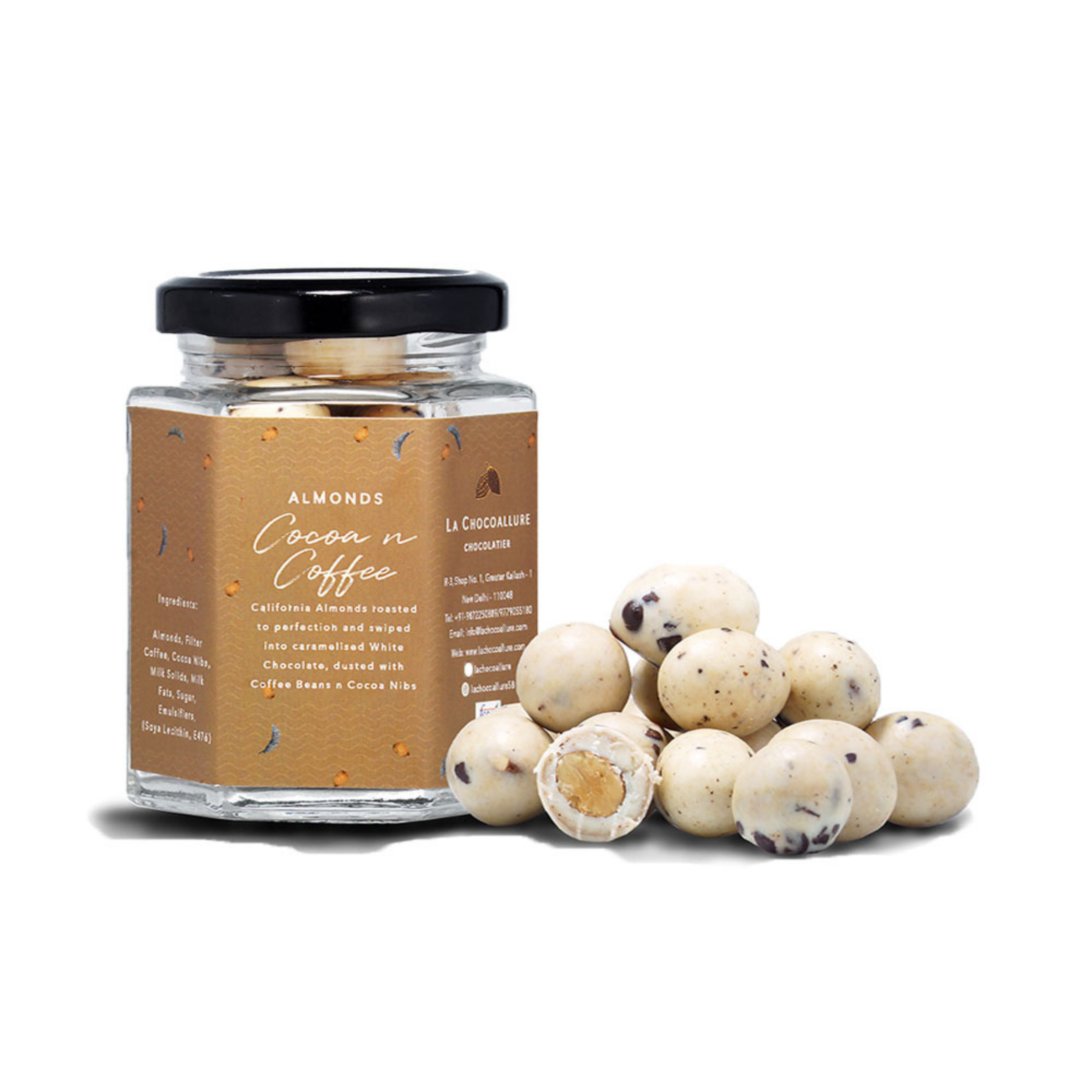 Cocoa & Coffee Almond Dragees | White Chocolate Coffee Almond Gift