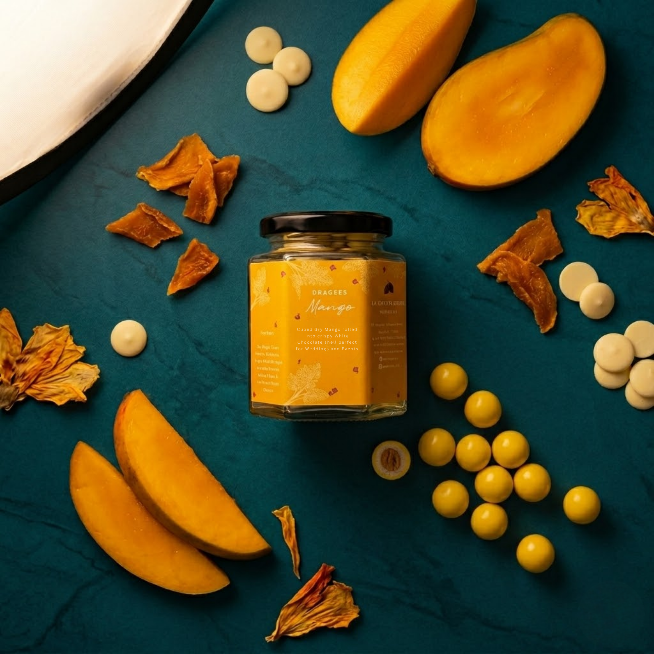 Mango White Chocolate Dragees | Alphonso Mango Chocolate Gift 100g