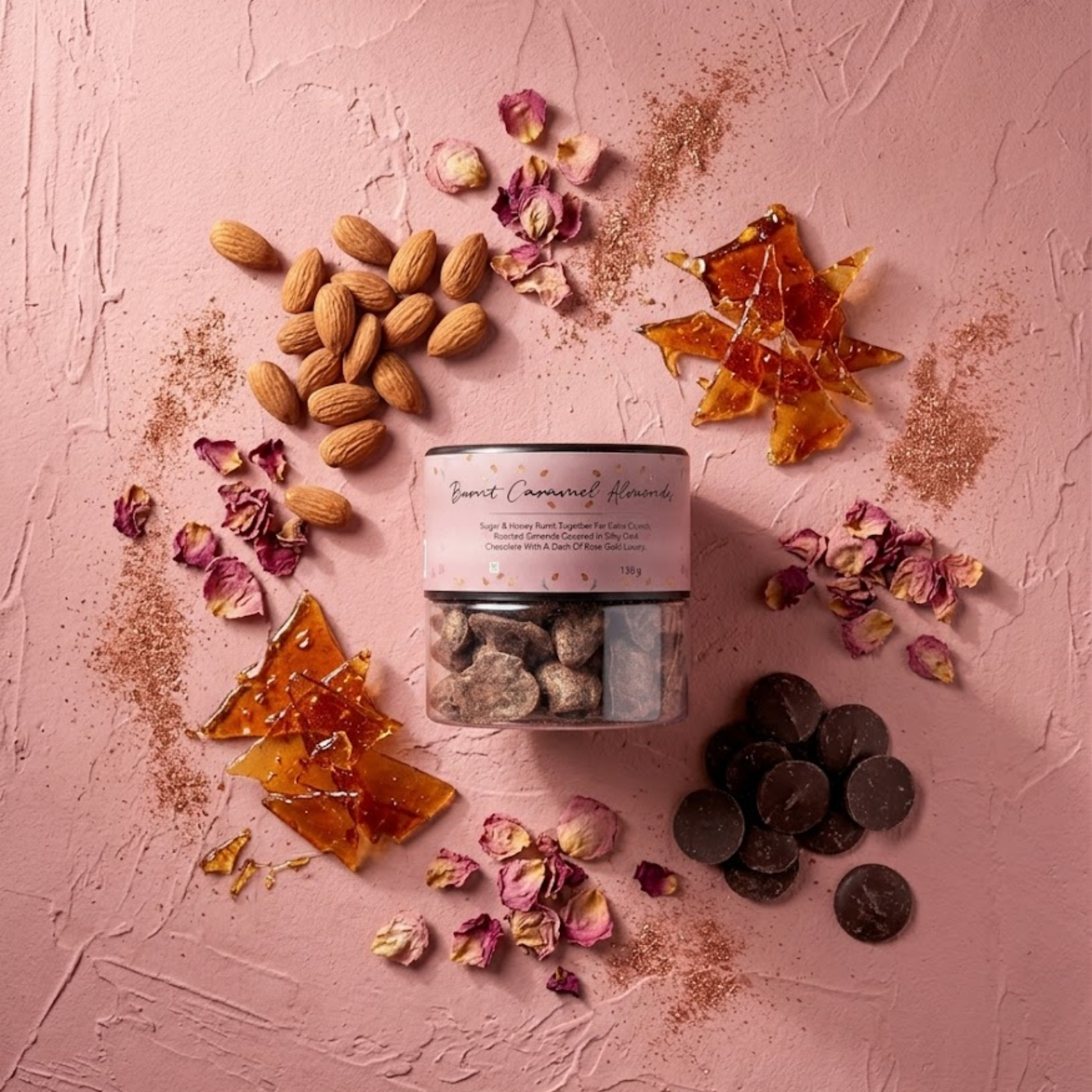 Burnt Caramel Almonds (Rose Gold)