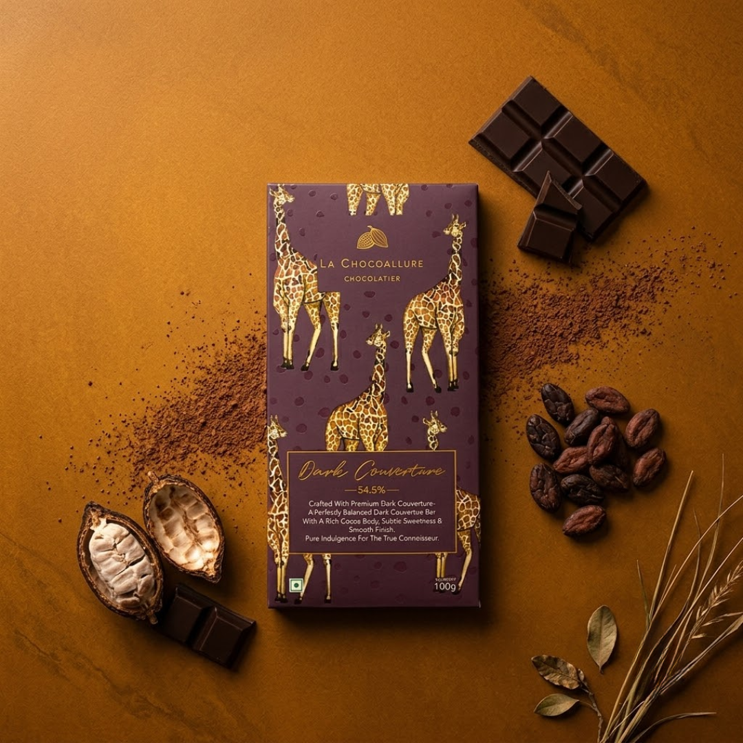Dark Chocolate Bar 54.5% | Belgian Couverture | La Chocoallure