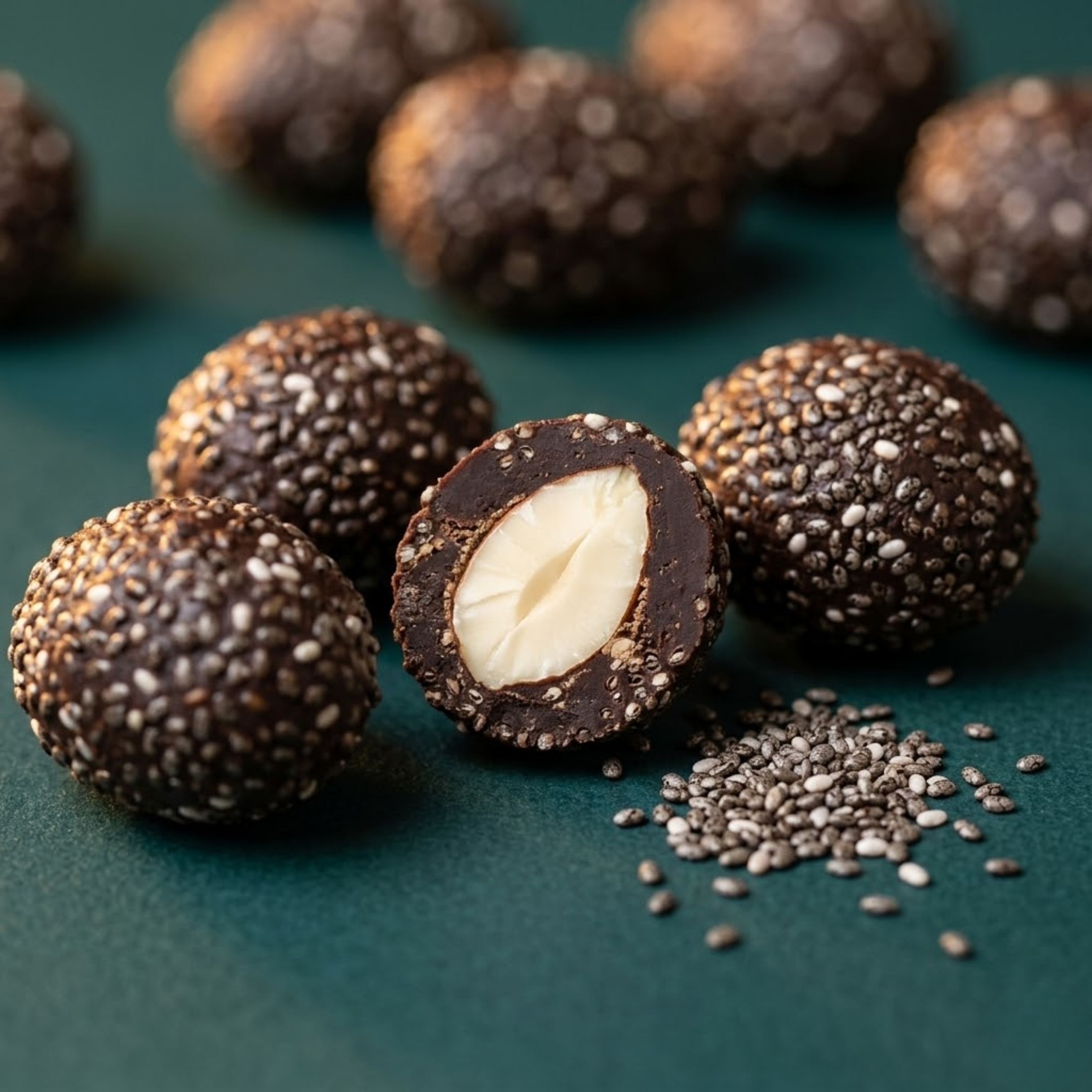 La Chocoallure Dark Chocolate Chia Seed Almonds – The Ultimate Guilt-Free Superfood 120 g