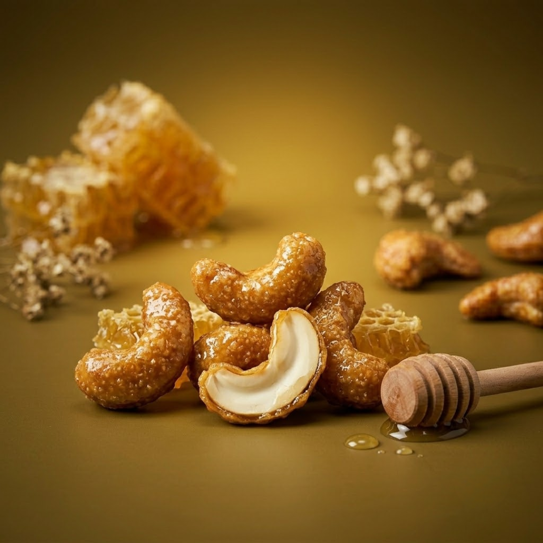 Honey Roasted Cashews – Premium Glazed Cashew Nut Snack