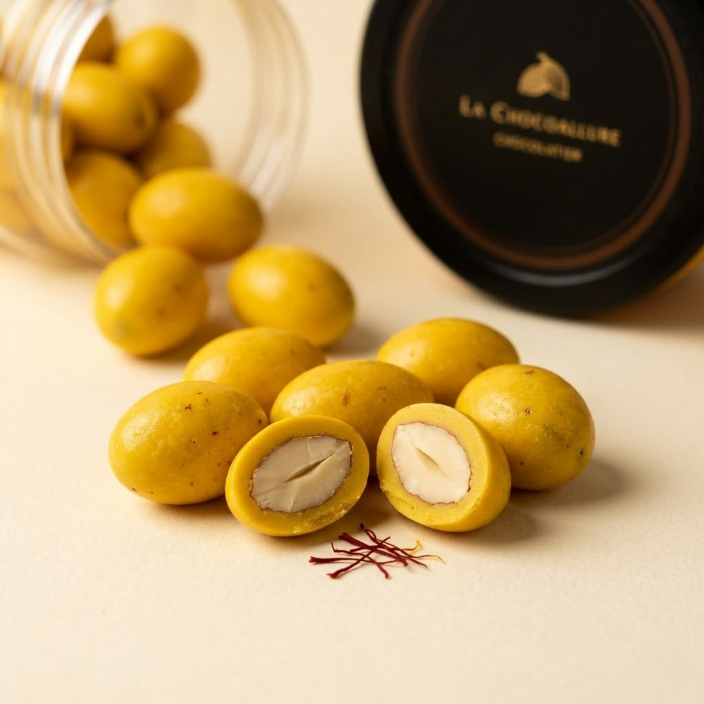 Saffron Almonds | White Chocolate Kesar Almonds | 120g Value Pack