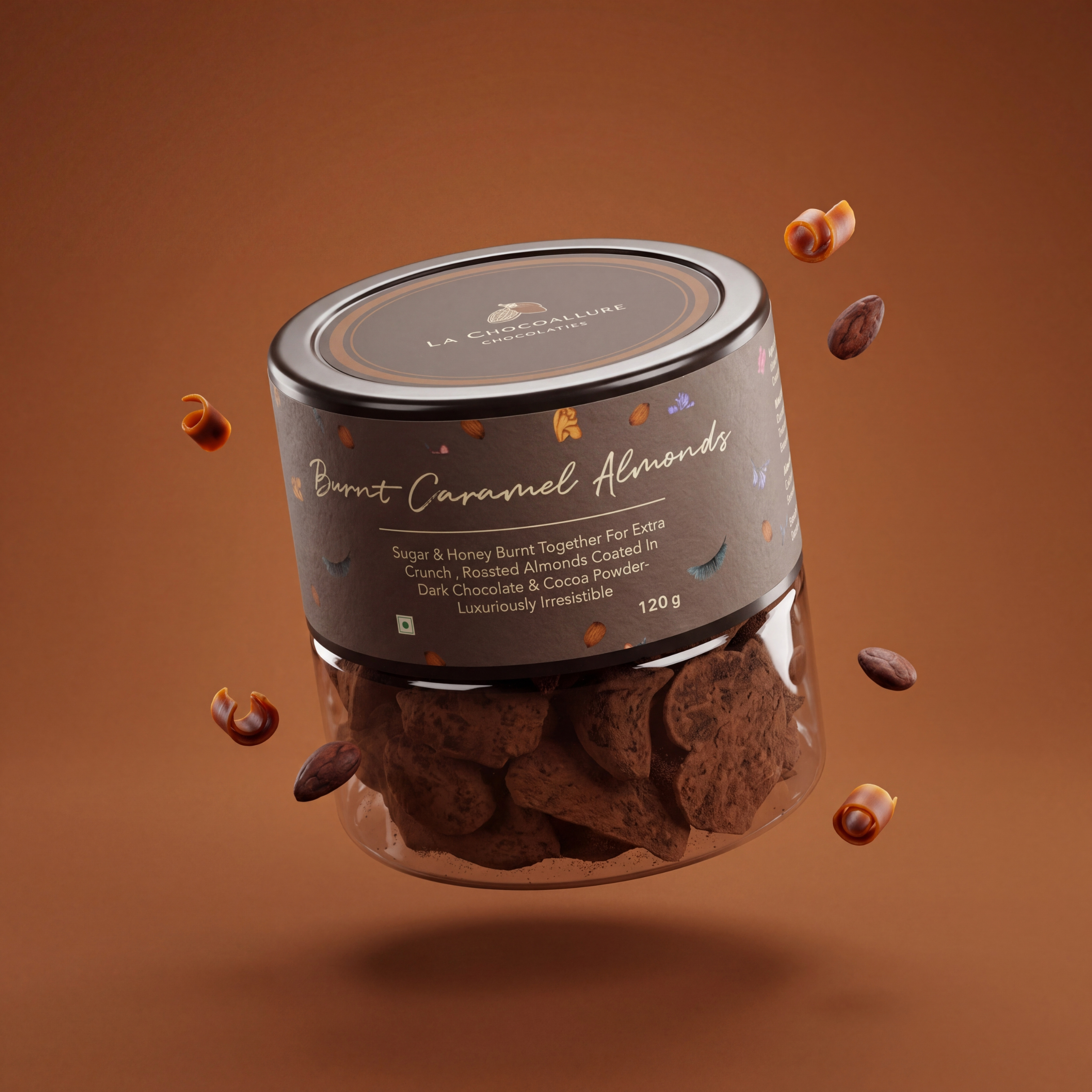 Burnt Caramel Almonds (Cocoa Dust)