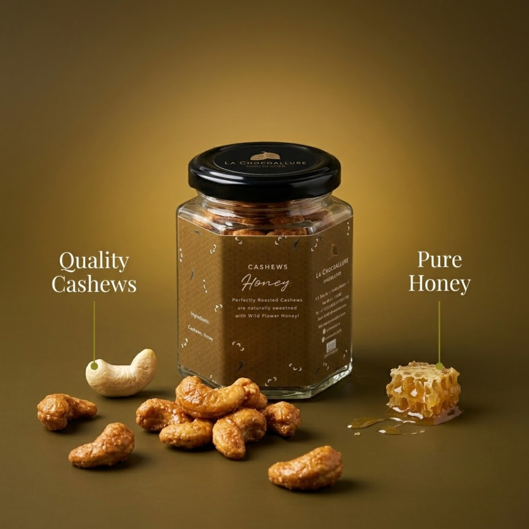 Honey Roasted Cashews – Premium Glazed Cashew Nut Snack
