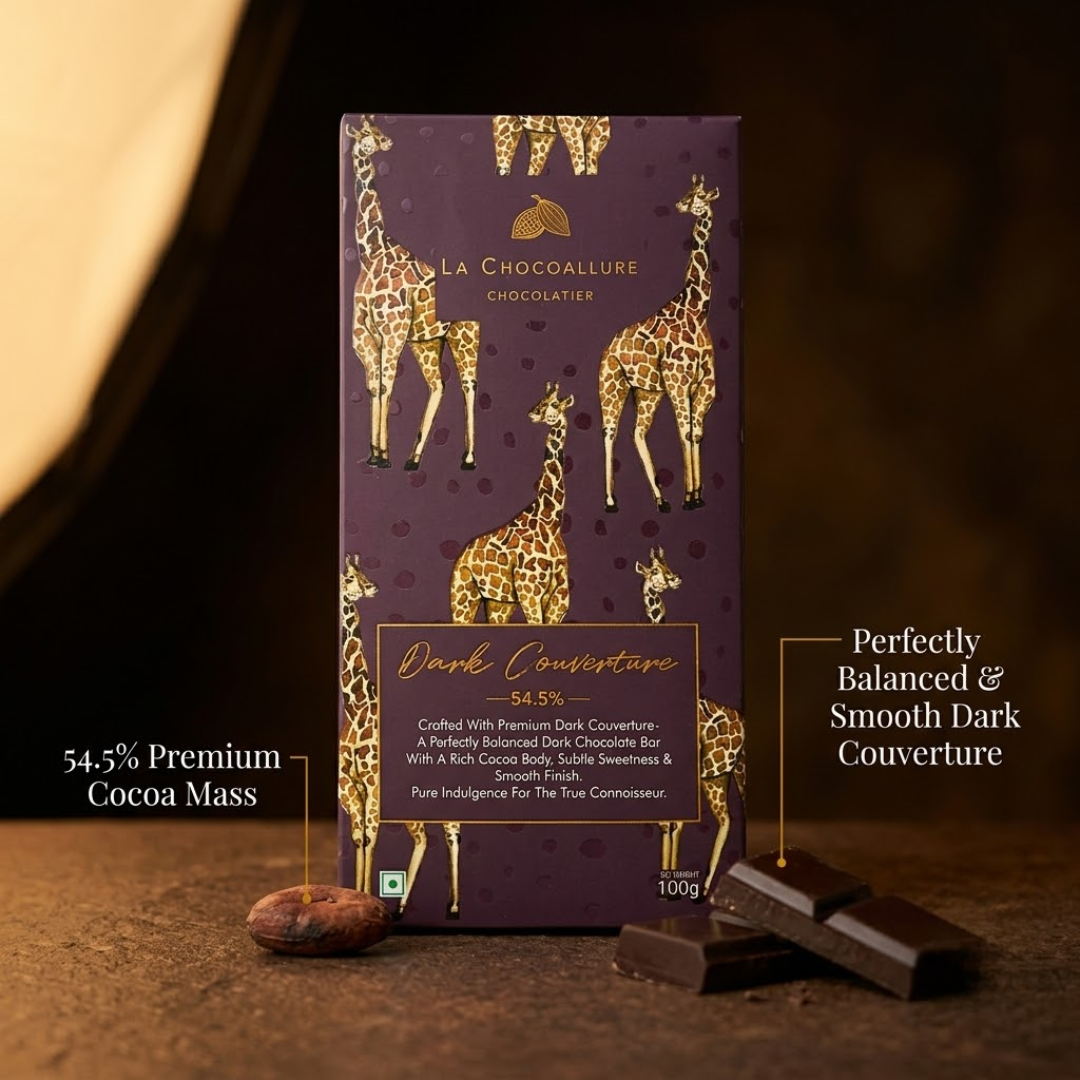 Dark Chocolate Bar 54.5% | Belgian Couverture | La Chocoallure