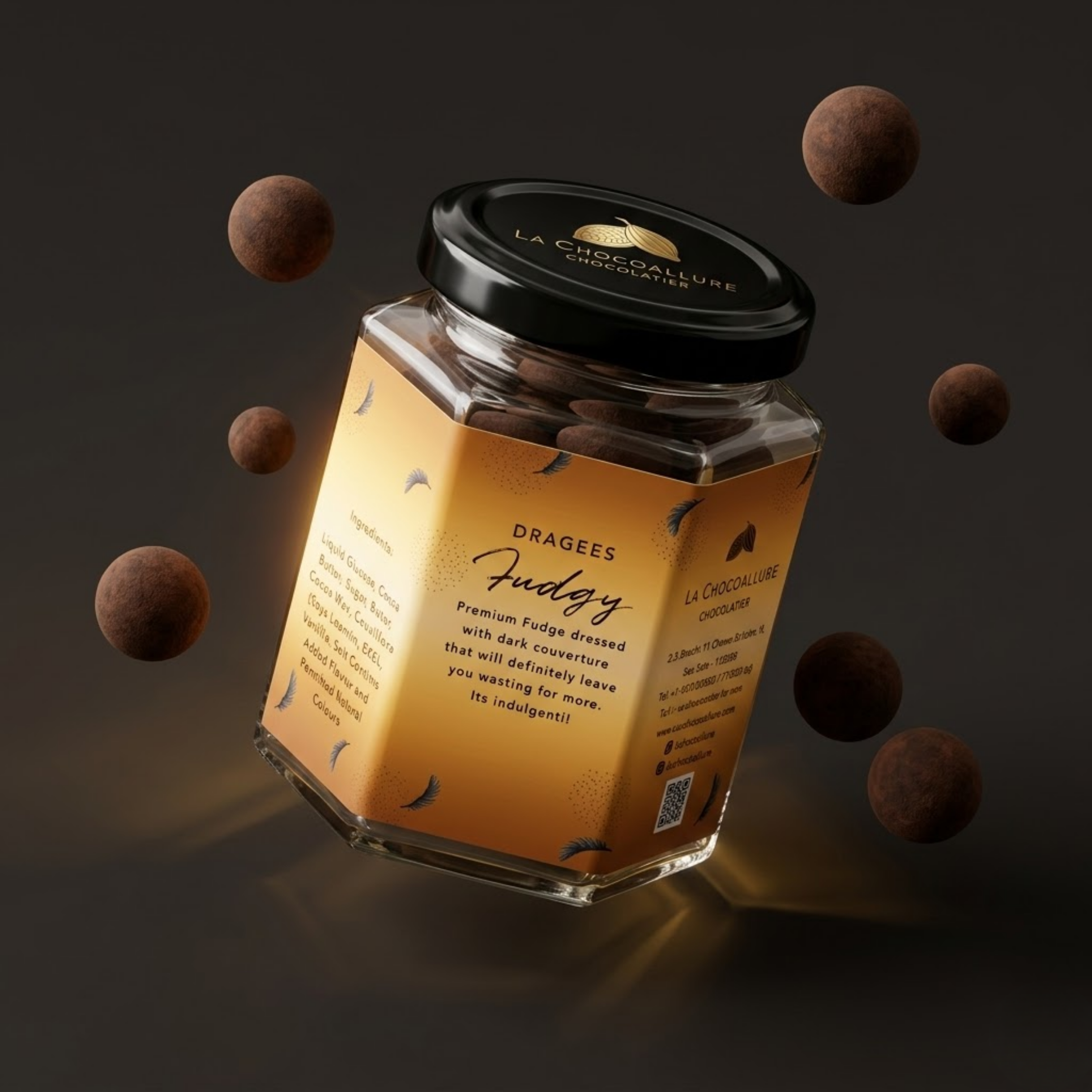 Fudgy Dark Chocolate Dragees | Soft Milk Fudge in Dark Chocolate