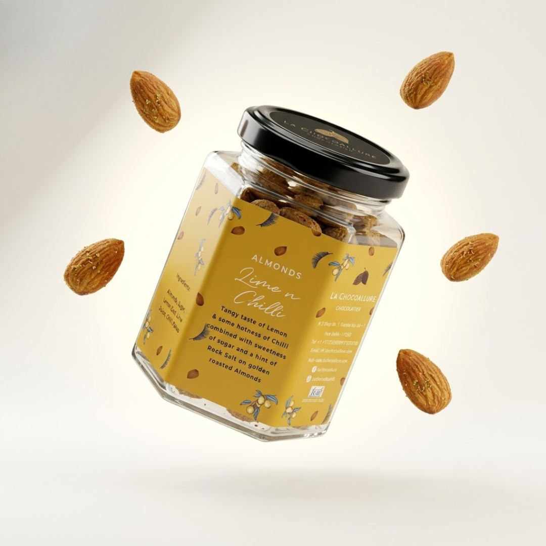 La Chocoallure Lime n Chili Almonds - A Zesty Delight for Your Taste Buds!