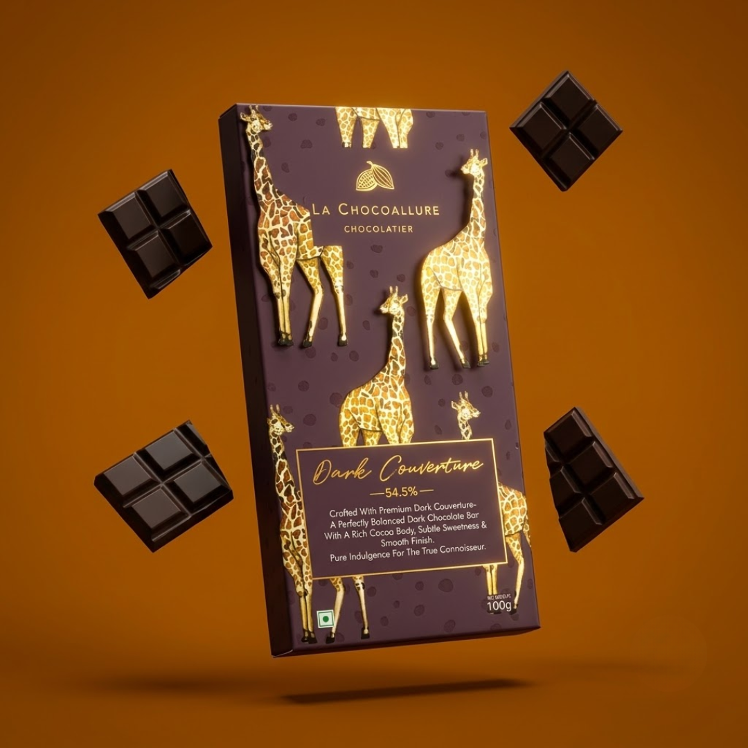 Dark Chocolate Bar 54.5% | Belgian Couverture | La Chocoallure