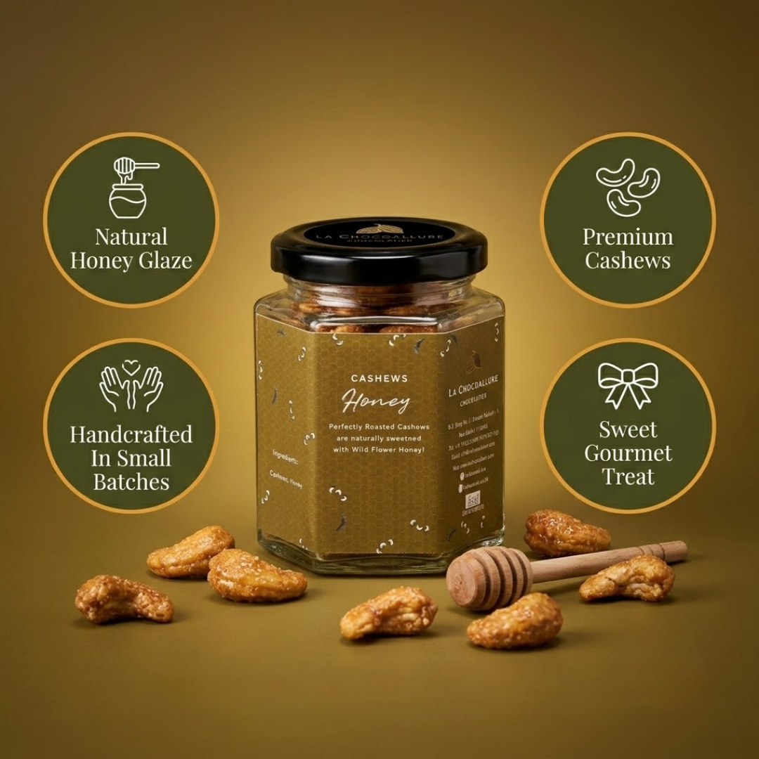 Honey Roasted Cashews – Premium Glazed Cashew Nut Snack