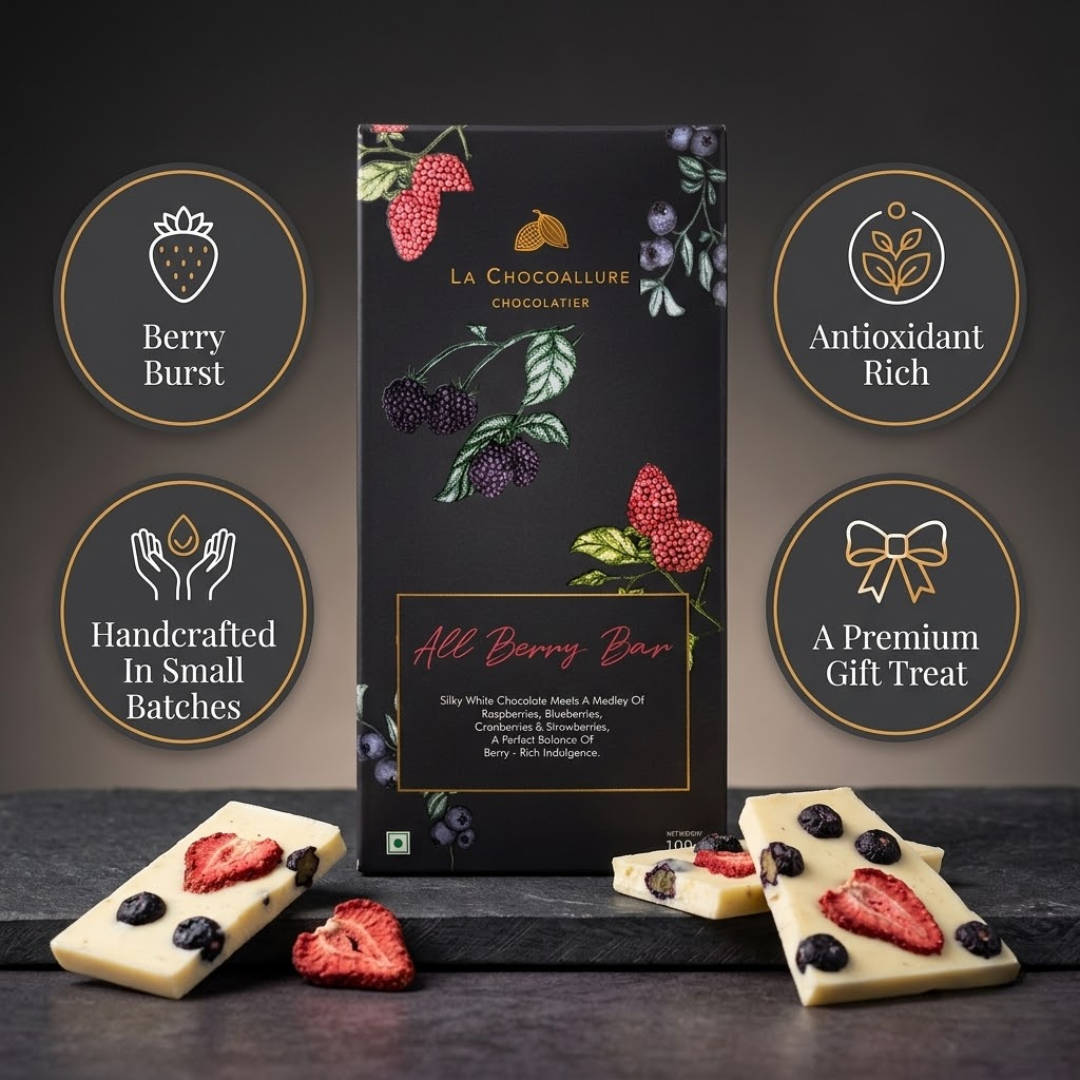 All Berry White Chocolate Bar | Mixed Berries | La Chocoallure