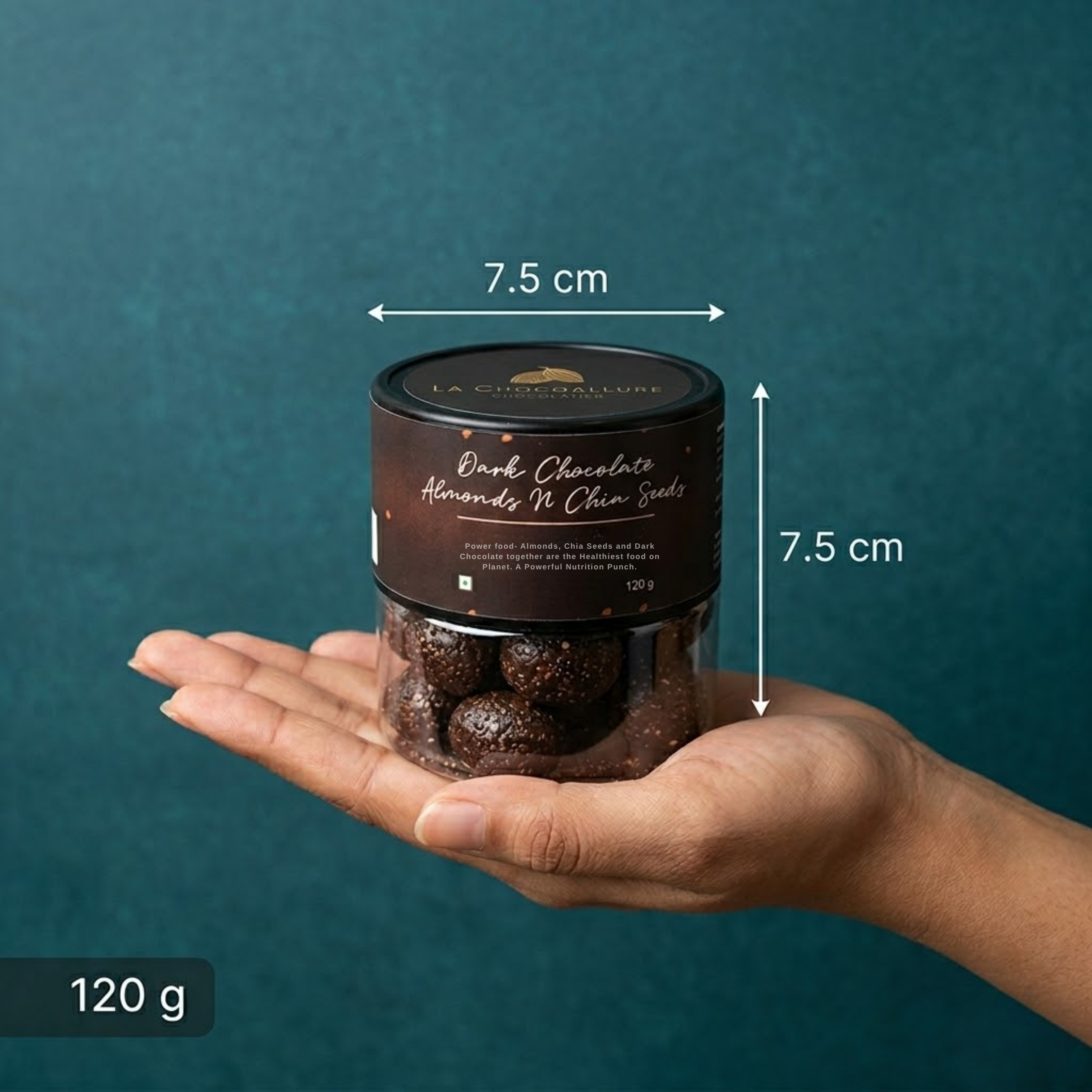 La Chocoallure Dark Chocolate Chia Seed Almonds – The Ultimate Guilt-Free Superfood 120 g