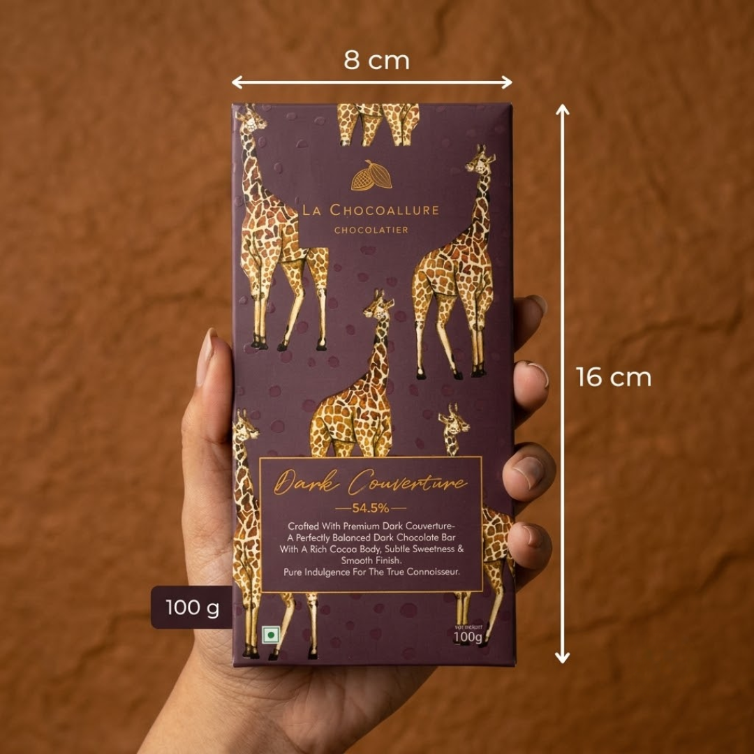 Dark Chocolate Bar 54.5% | Belgian Couverture | La Chocoallure