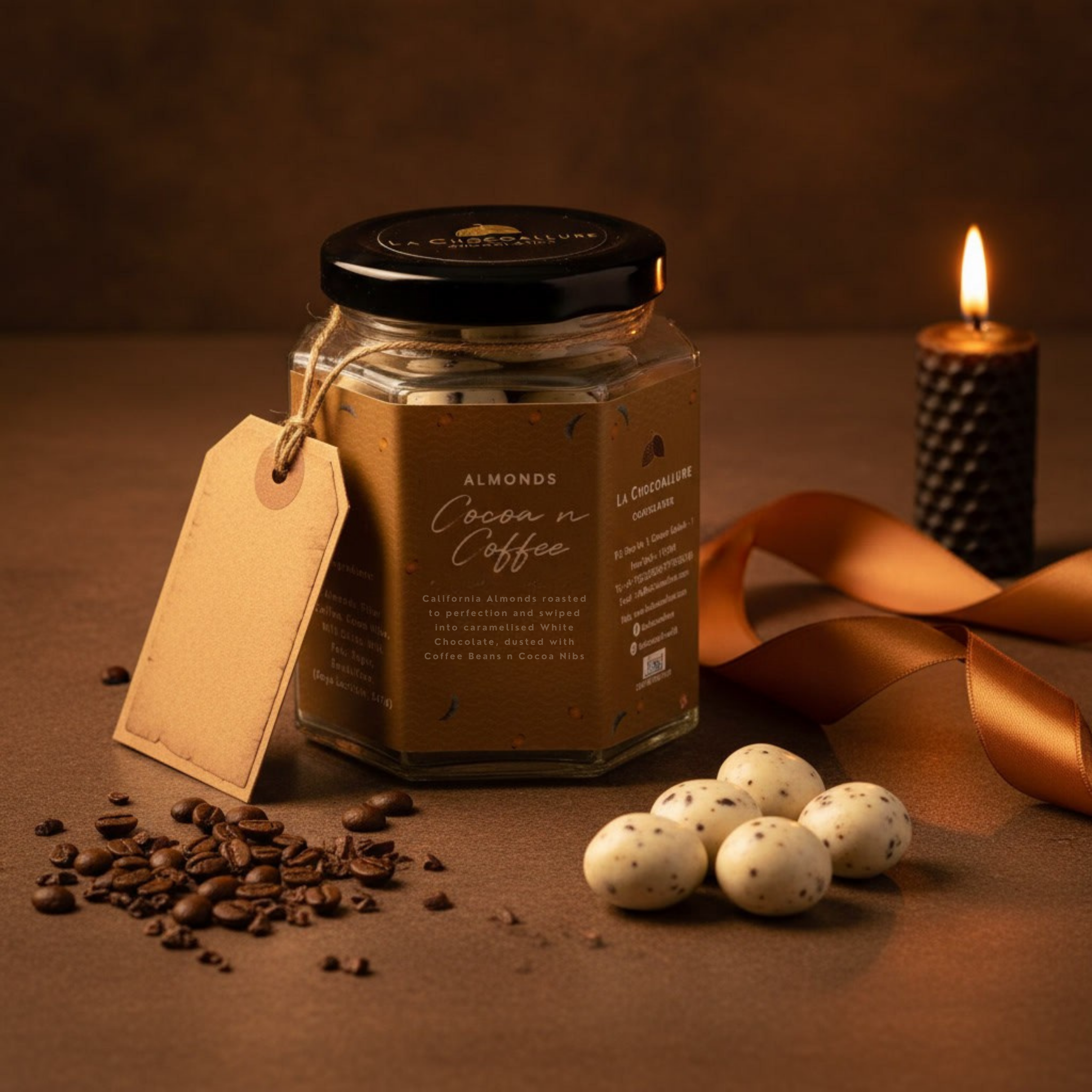 Cocoa & Coffee Almond Dragees | White Chocolate Coffee Almond Gift