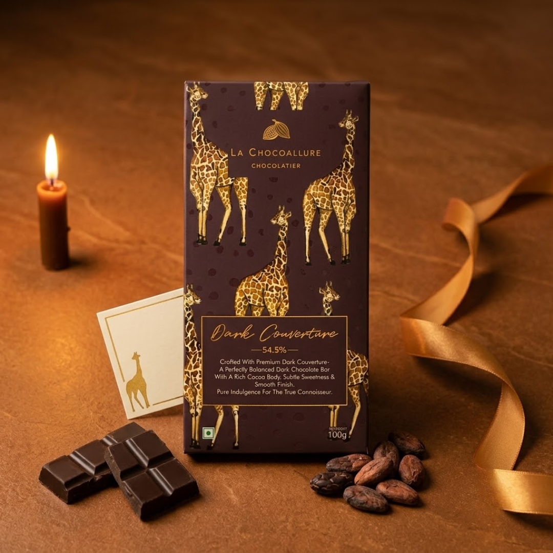 Dark Chocolate Bar 54.5% | Belgian Couverture | La Chocoallure