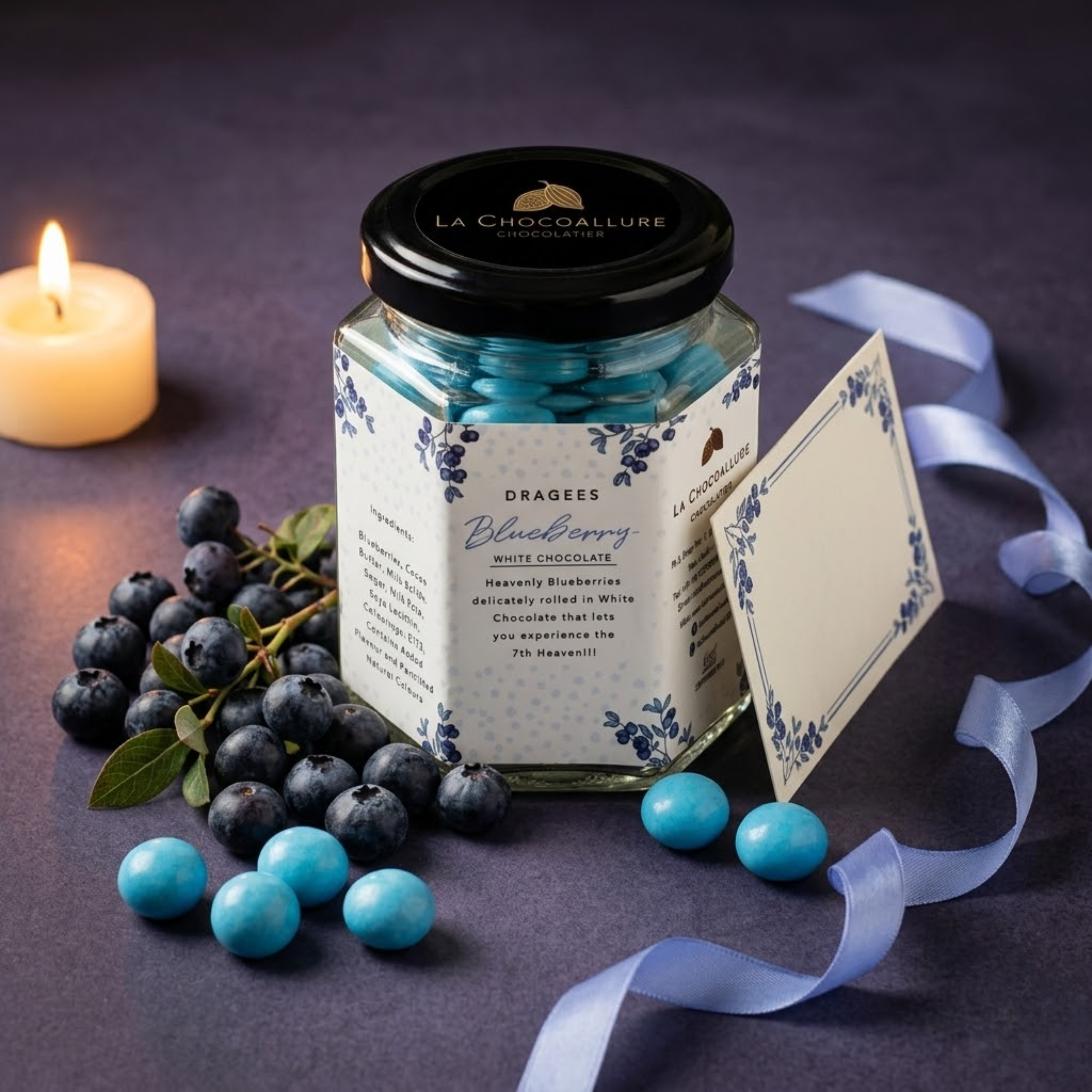 Blueberry White Chocolate Dragees | Premium Berry Chocolate Gift