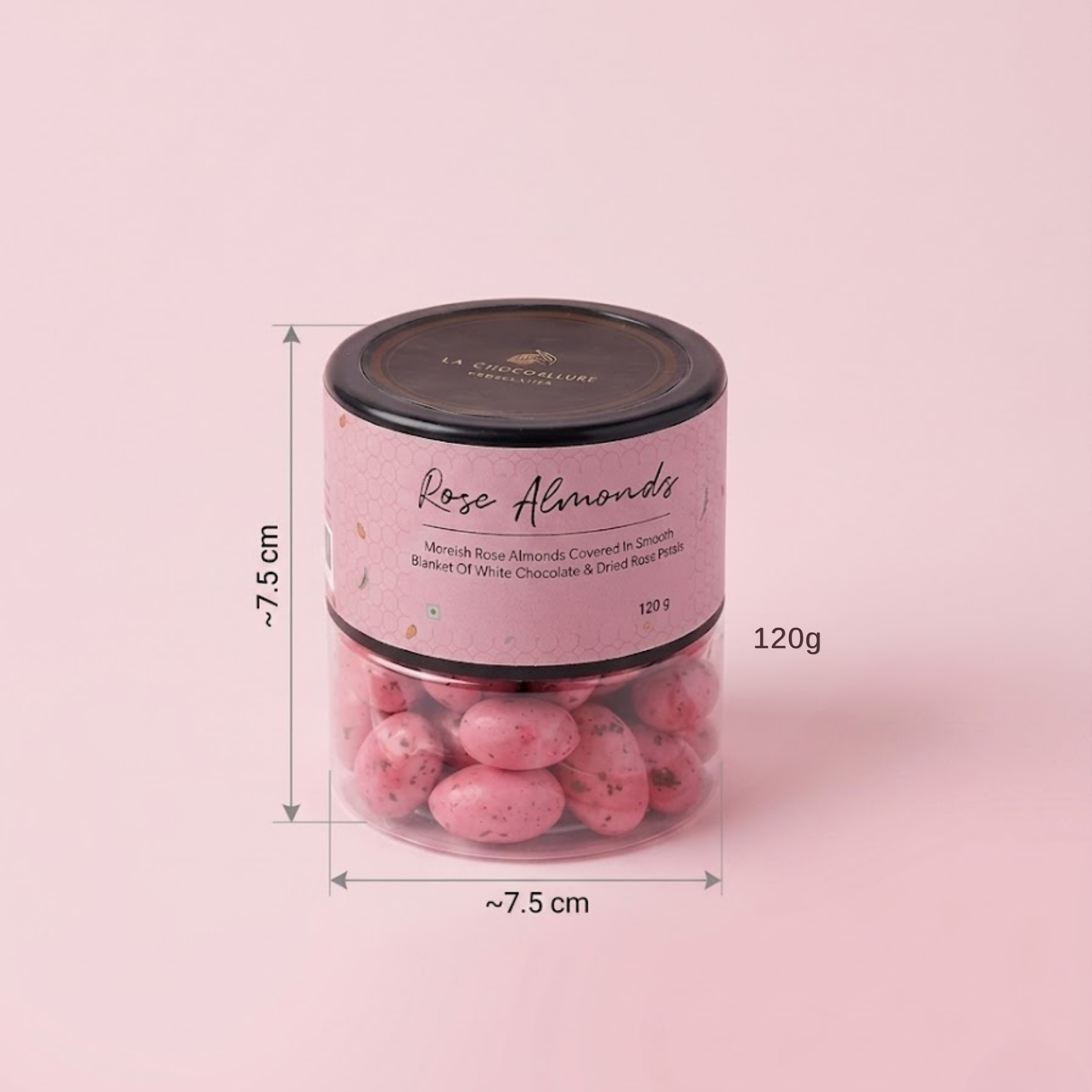 Rose Almond Dragees | White Chocolate & Organic Rose Petal | 120g