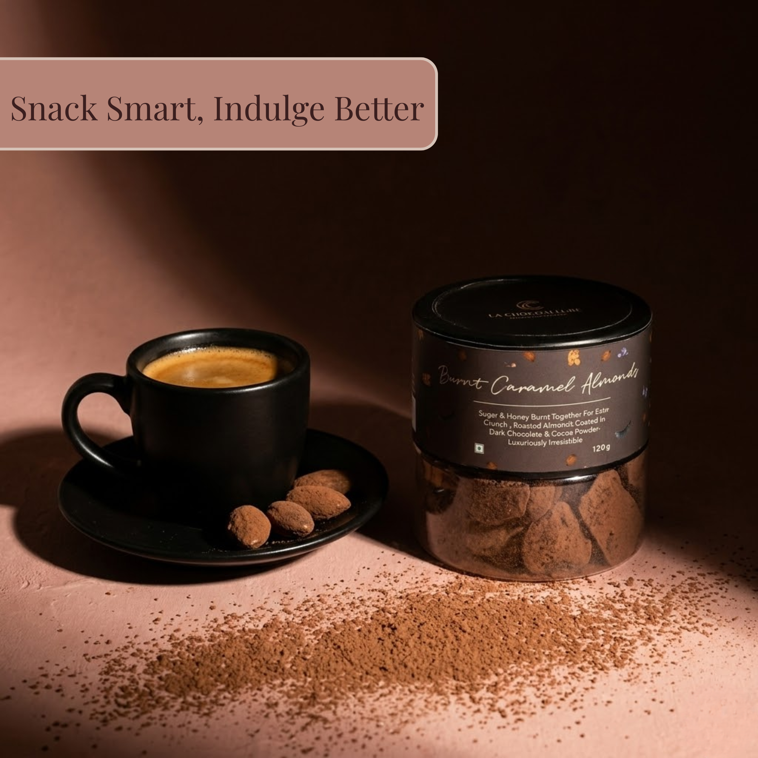 Burnt Caramel Almonds (Cocoa Dust)