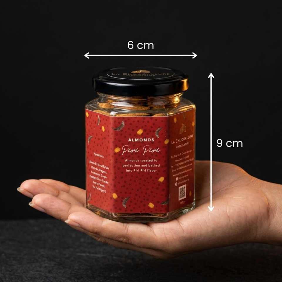 Piri Piri ( Peri Peri) Almonds - Crunchy Snack Infused with Exotic Spice Blend
