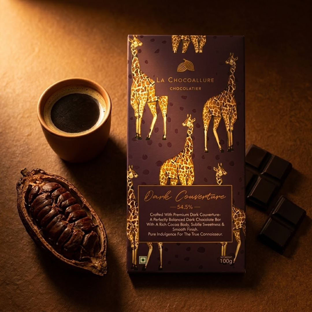 Dark Chocolate Bar 54.5% | Belgian Couverture | La Chocoallure