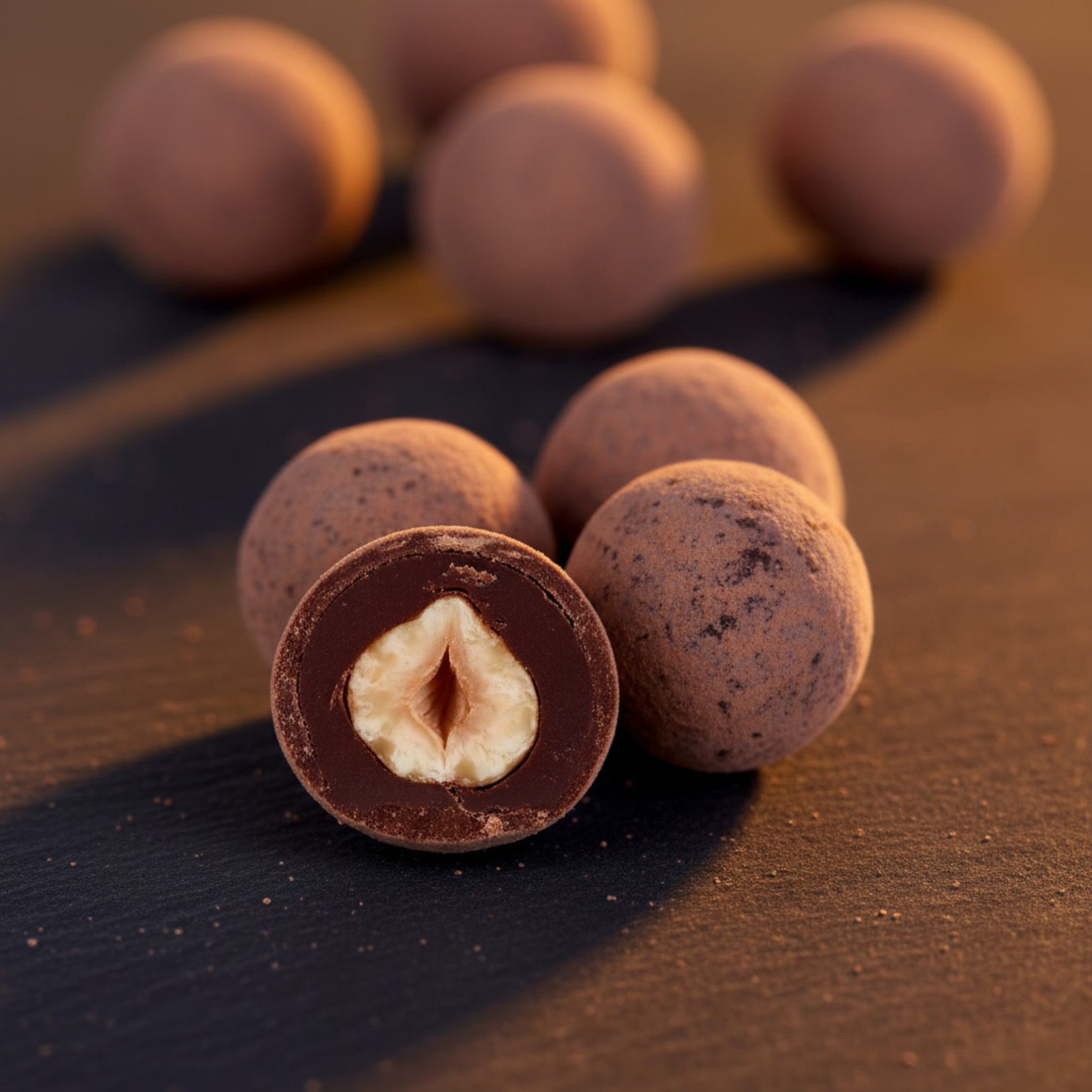 Burnt Caramel Hazelnut Dragees | Dark Chocolate Hazelnuts 120g