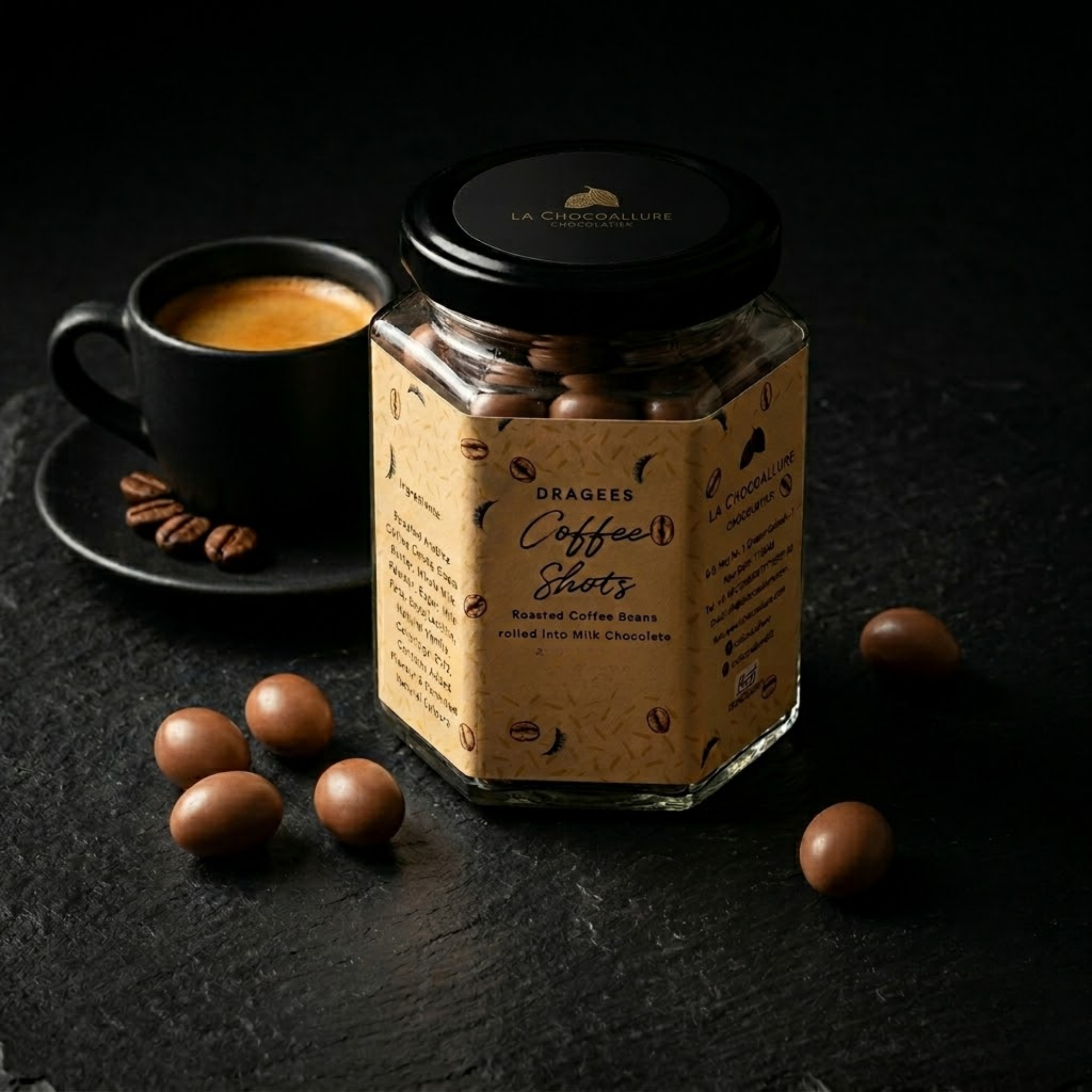 Milk Chocolate Coffee Shots Dragees | Roasted Arabica Coffee Gift