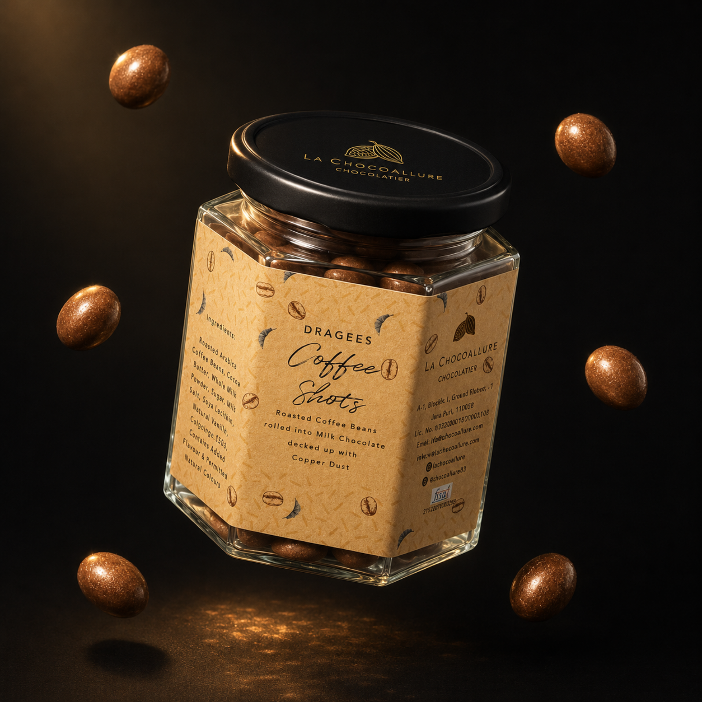 Milk Chocolate Coffee Shots Dragees | Roasted Arabica Coffee Gift