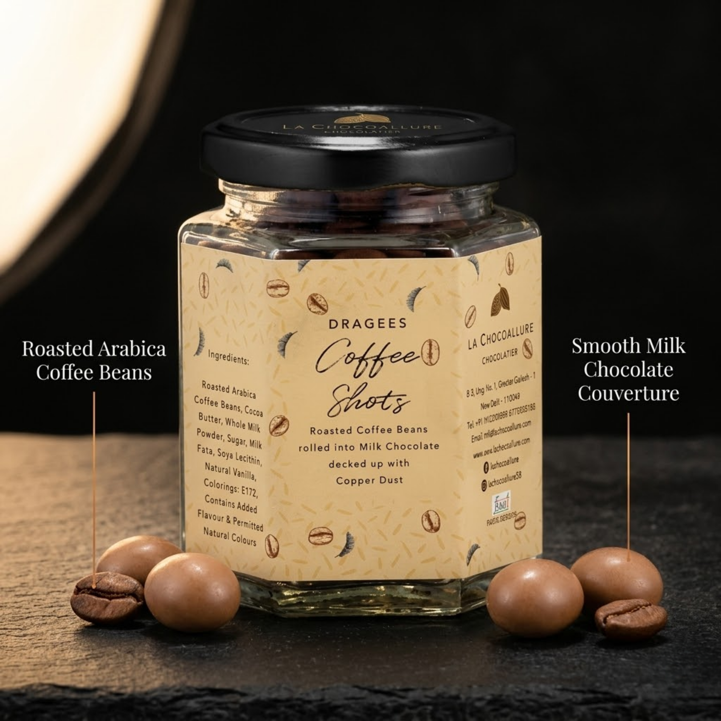 Milk Chocolate Coffee Shots Dragees | Roasted Arabica Coffee Gift