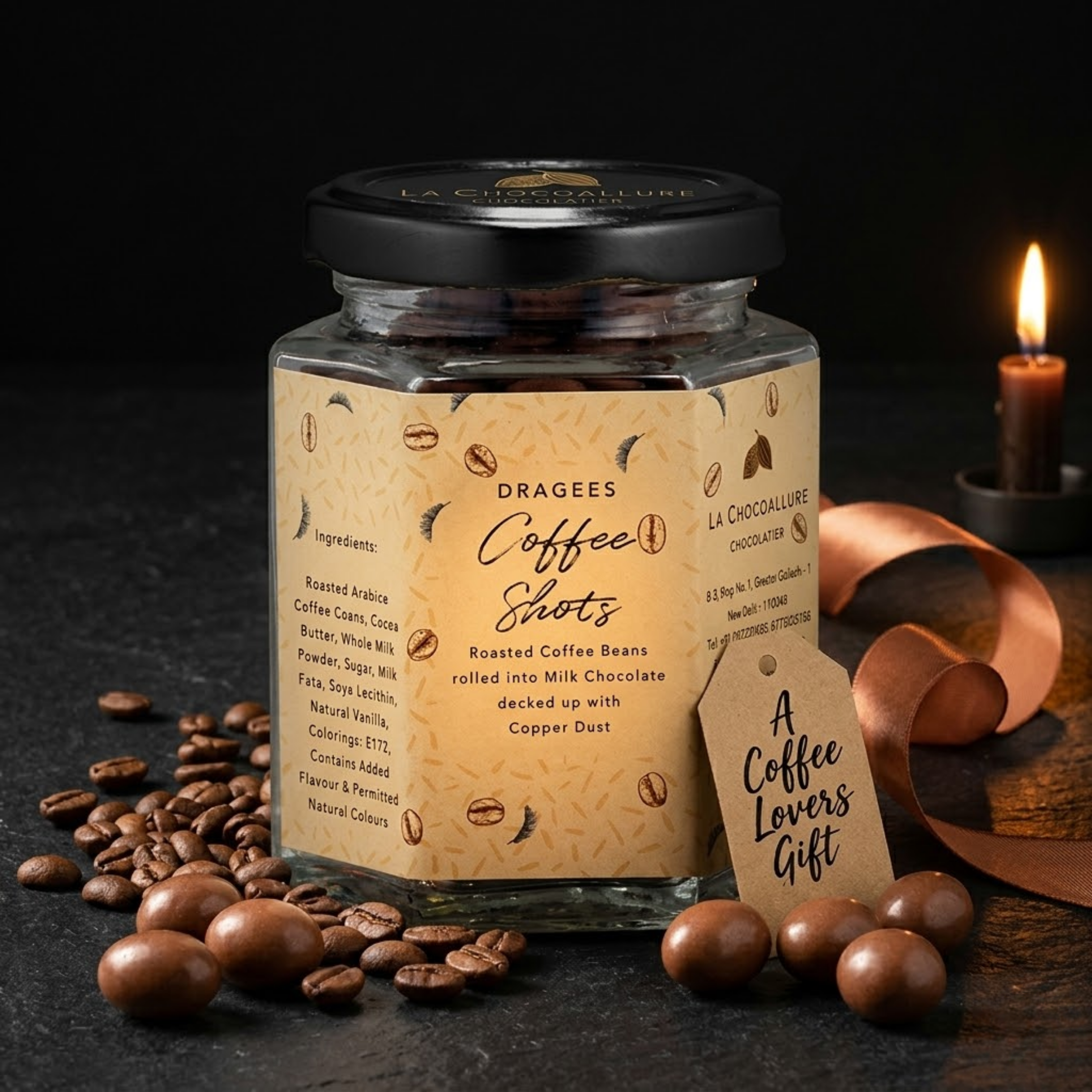 Milk Chocolate Coffee Shots Dragees | Roasted Arabica Coffee Gift