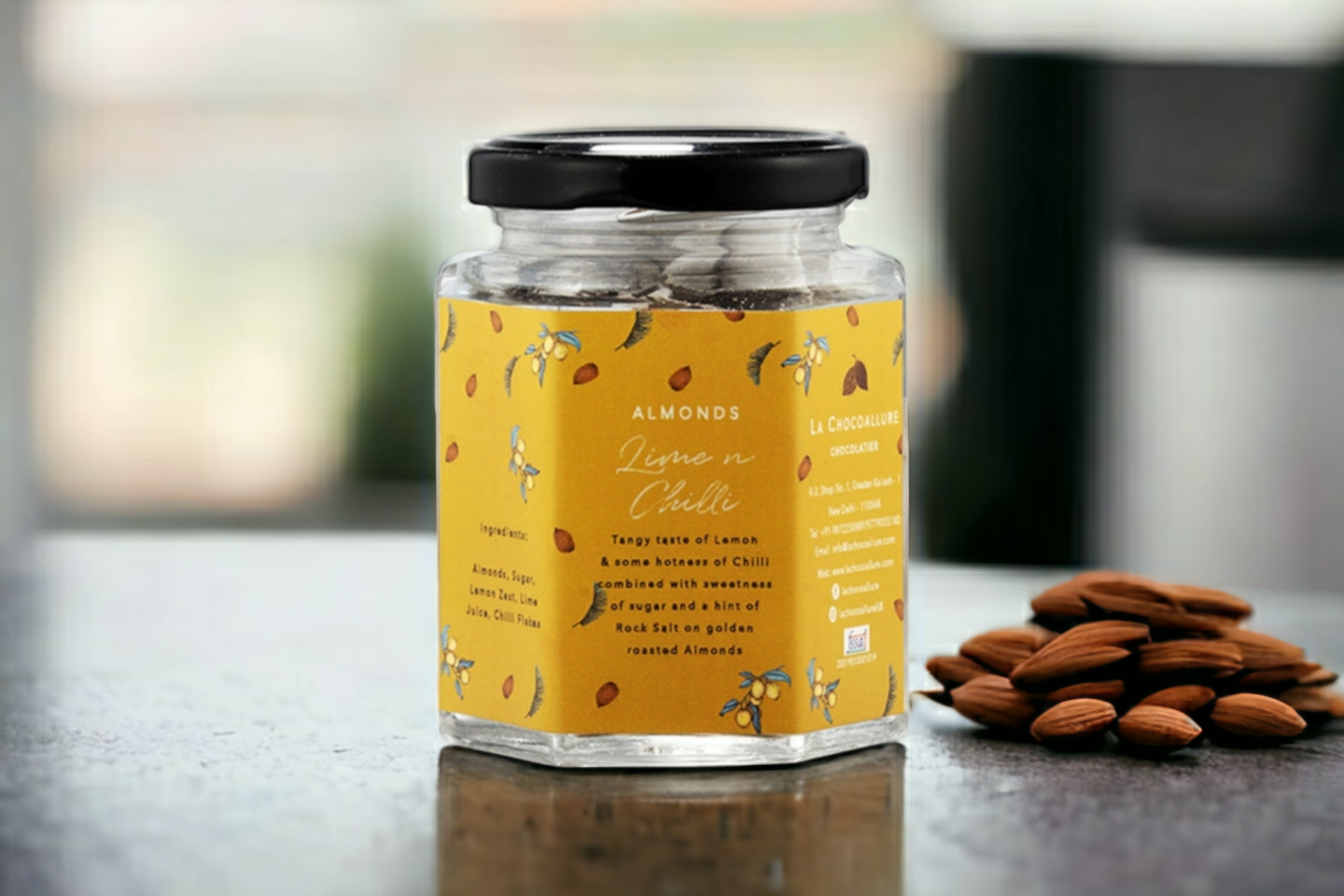 La Chocoallure Lime n Chili Almonds - A Zesty Delight for Your Taste Buds!
