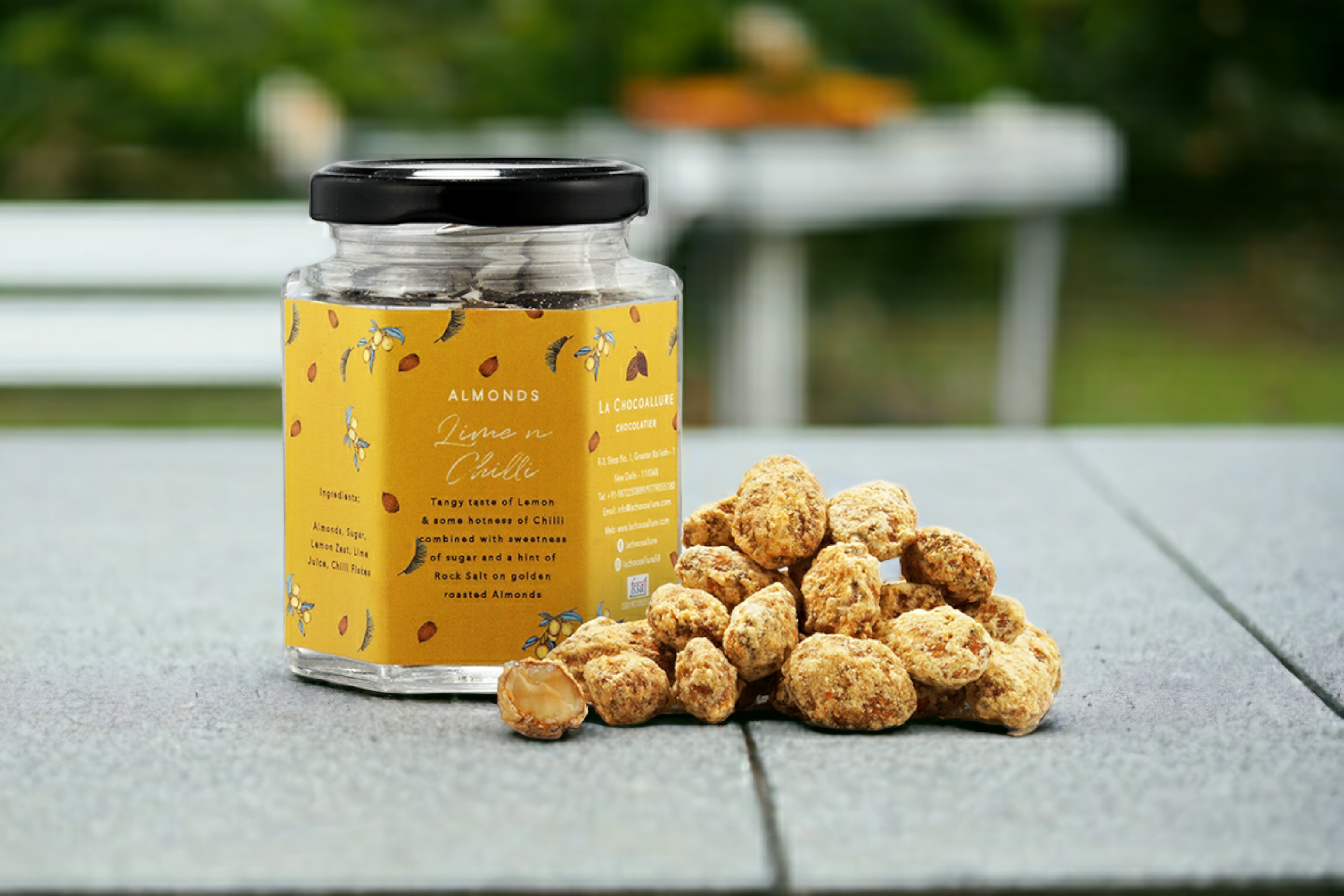 La Chocoallure Lime n Chili Almonds - A Zesty Delight for Your Taste Buds!