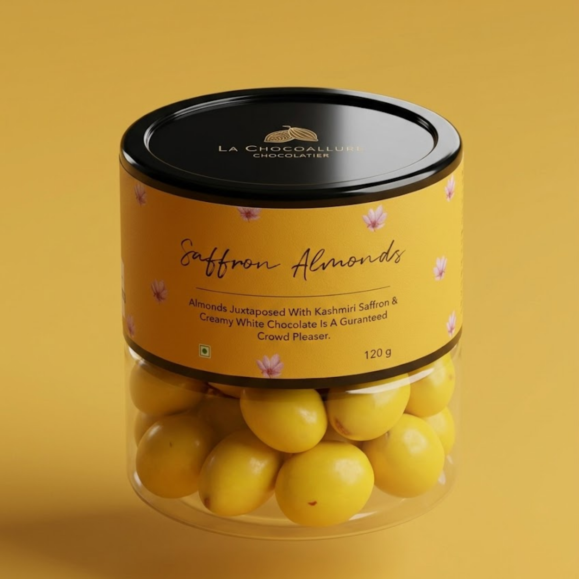 Saffron Almonds | White Chocolate Kesar Almonds | 120g Value Pack