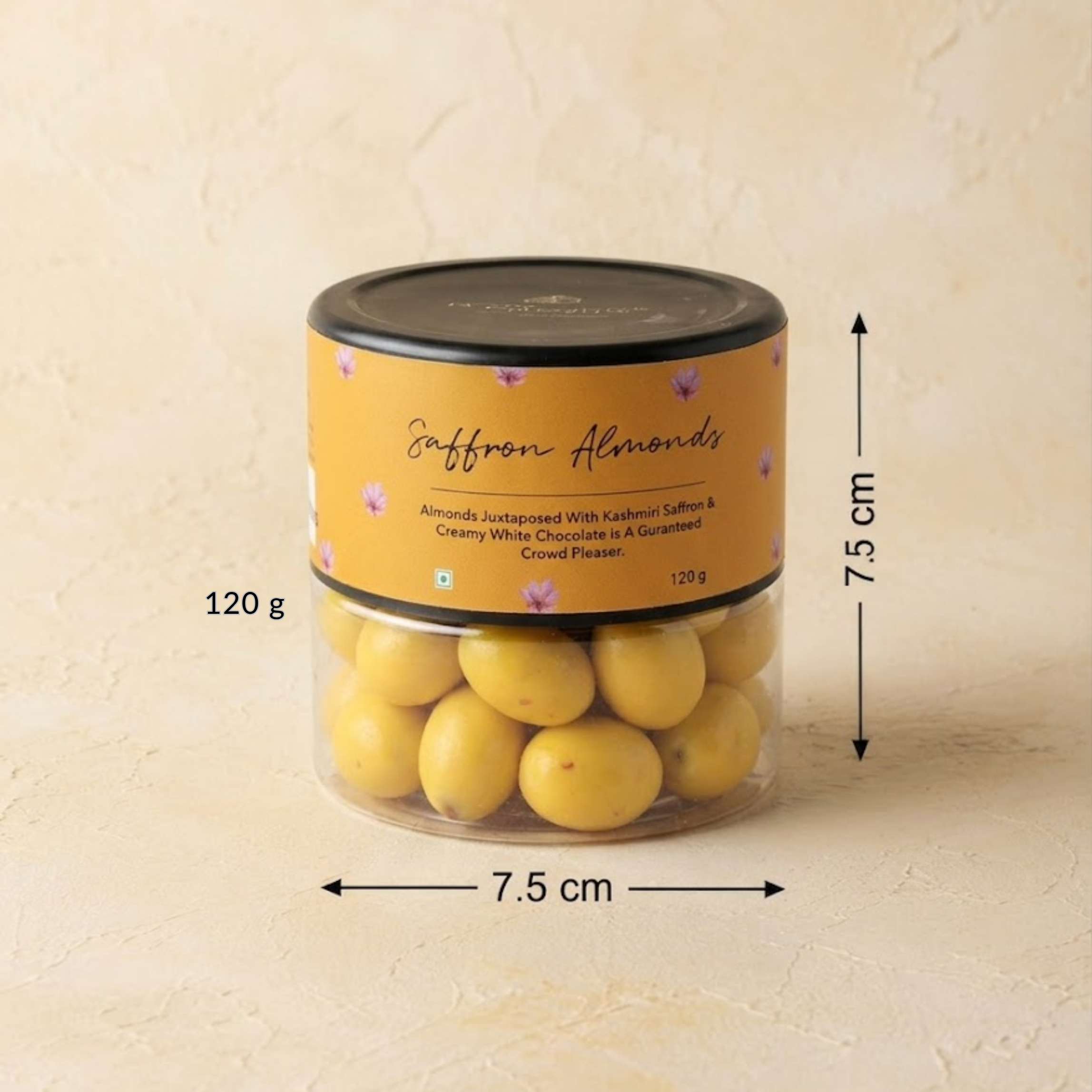 Saffron Almonds | White Chocolate Kesar Almonds | 120g Value Pack