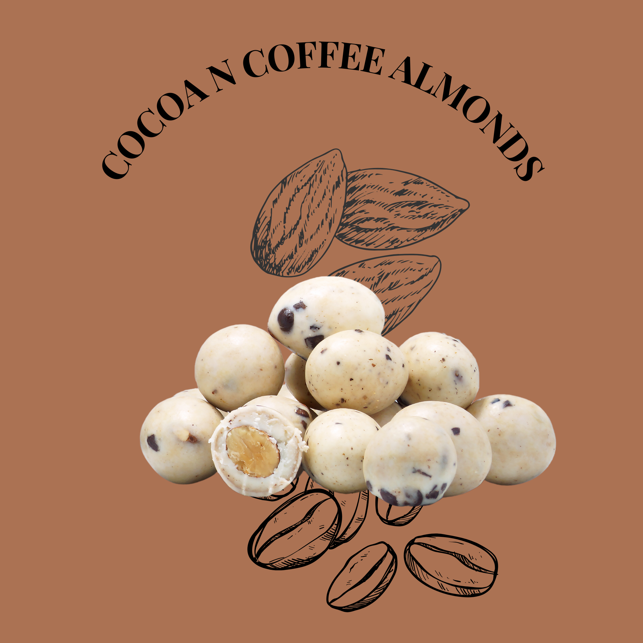 Cocoa n Coffee Almond Dragees