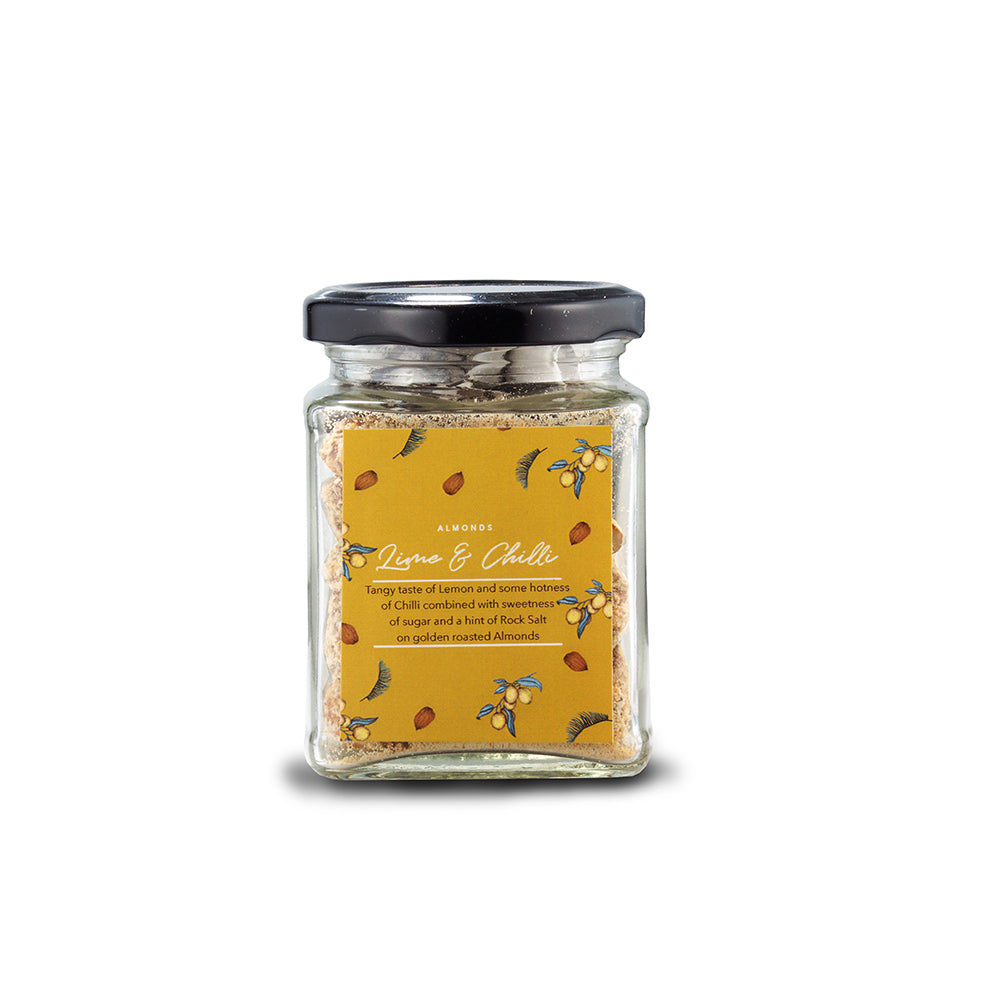 Zesty Lime n Chili Almonds - 150g Pack | Irresistible Snack by La Chocoallure
