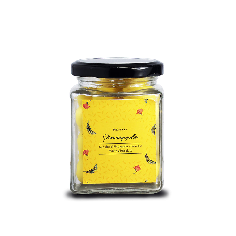 Pineapple White Chocolate Dragees | Tropical Chocolate Gift
