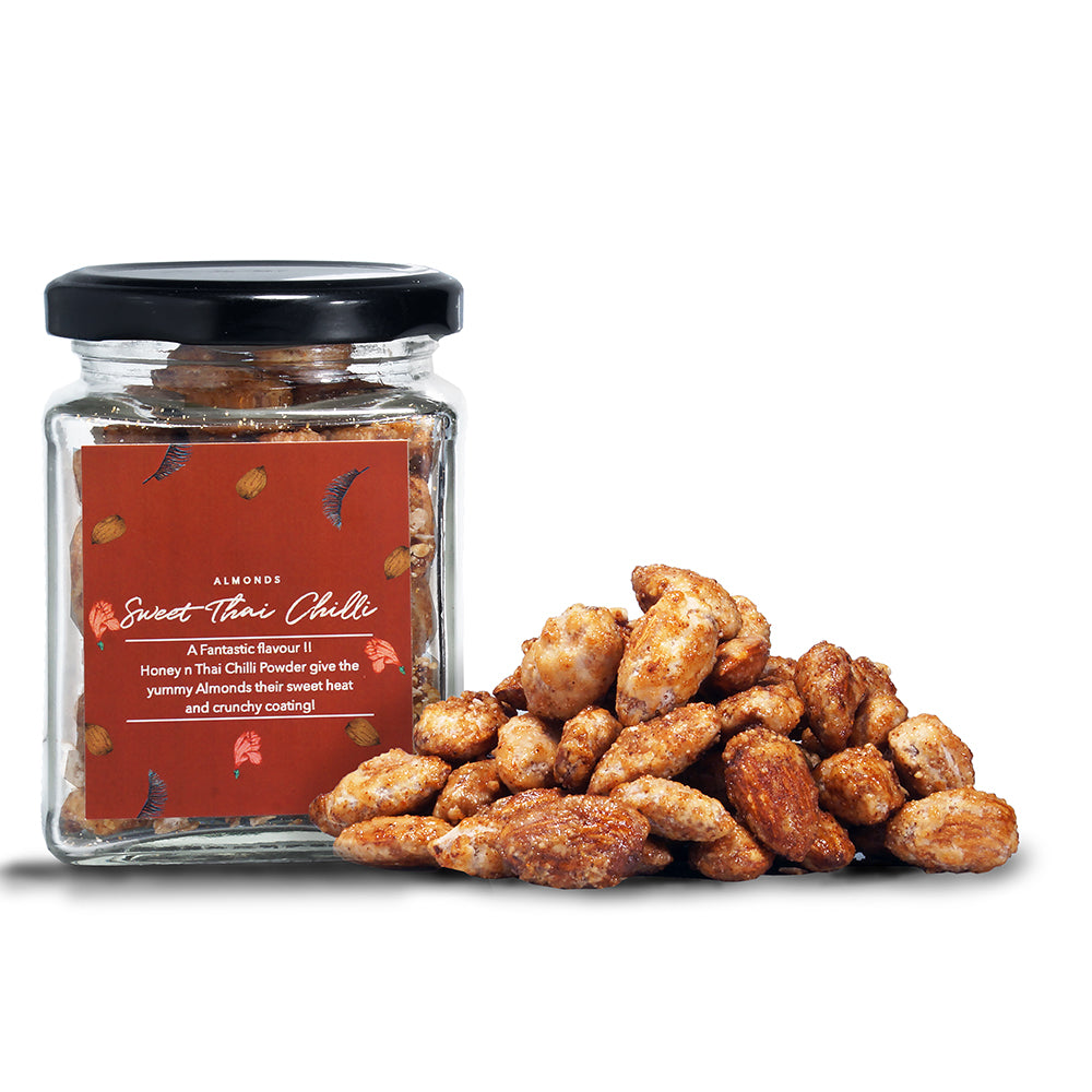 sweet and spicy roasted almonds